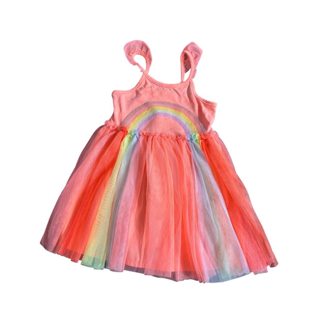 Cat & Jack Girls Colorful Rainbow Tulle Dress | 2T